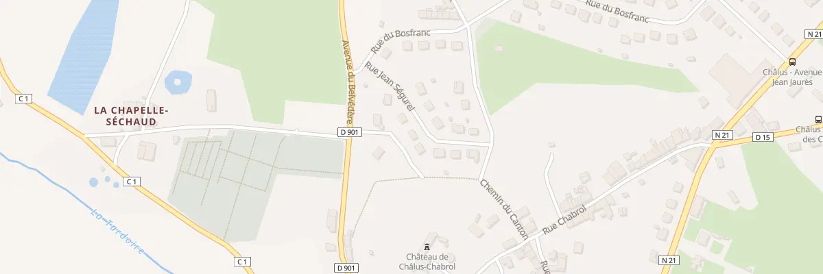 Plan du 8 Rue Jean Ségurel à Châlus