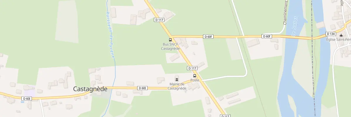 Plan du 12 Rte Rd 117 à Castagnède