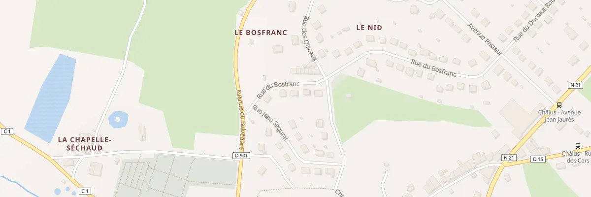Plan du 29 Rue du Bosfranc à Châlus