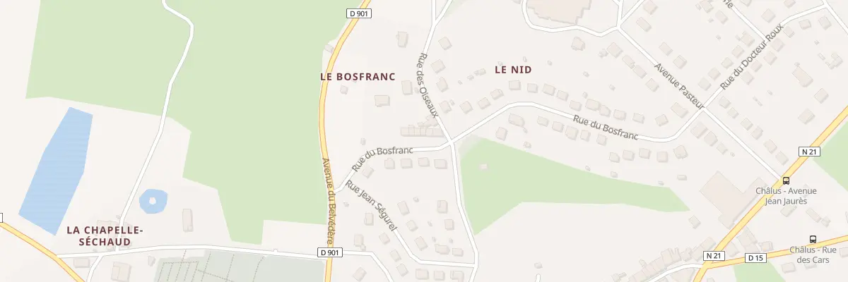 Plan du 32 Rue du Bosfranc à Châlus