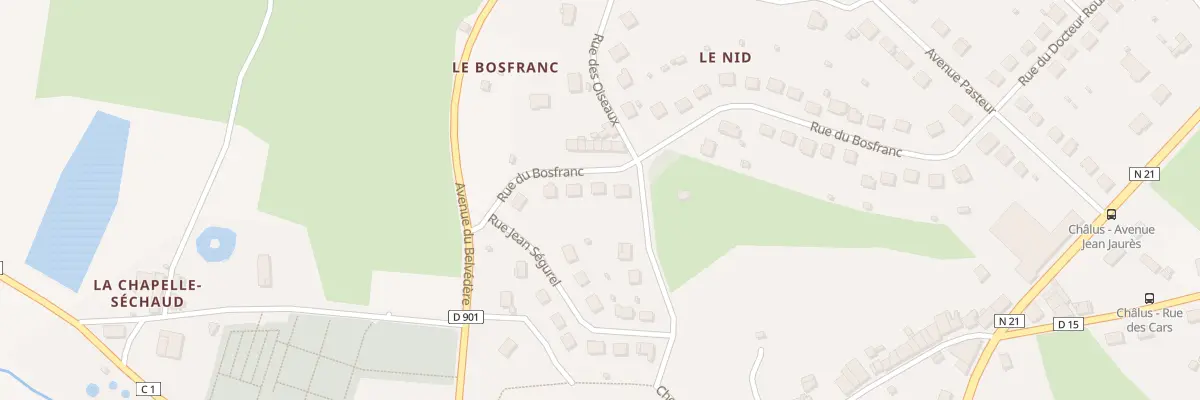 Plan du 27 Rue du Bosfranc à Châlus