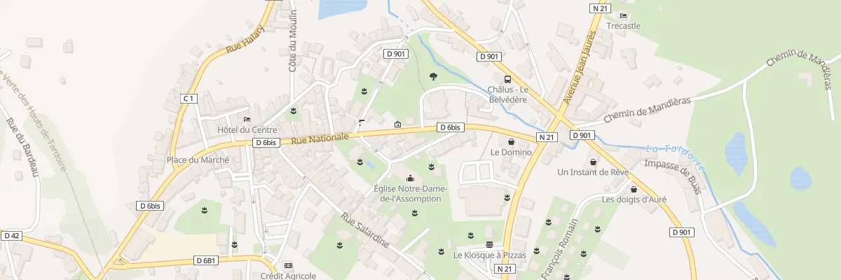 Plan du 9 Rue Nationale à Châlus