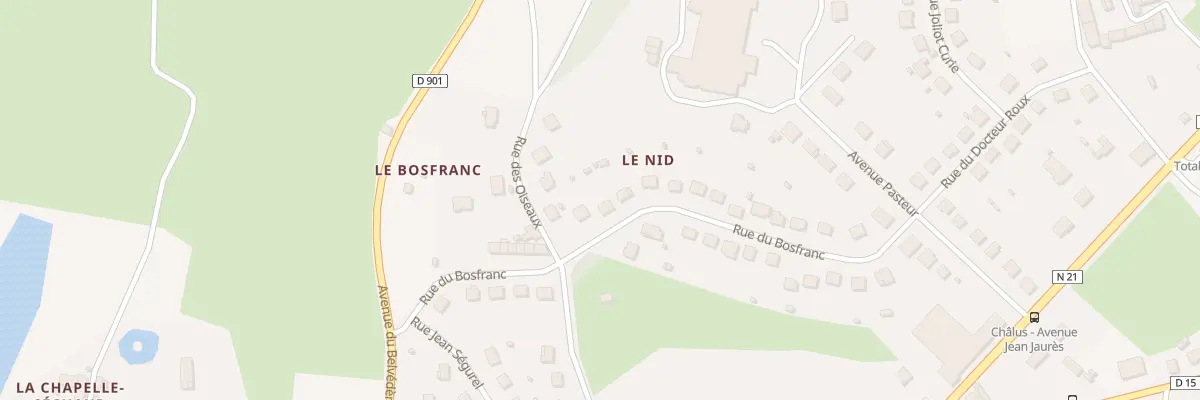 Plan du 24 Rue du Bosfranc à Châlus
