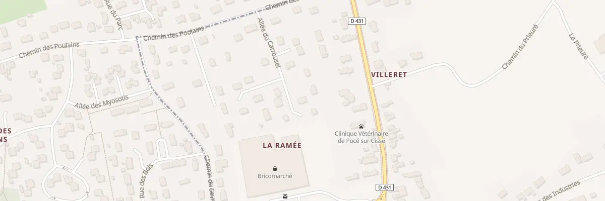 Plan du 13 All du Carrousel à Pocé-sur-Cisse