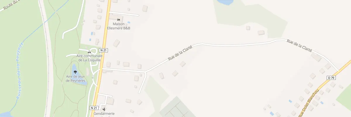 Plan du 338 Rue de la Clarté à La Coquille