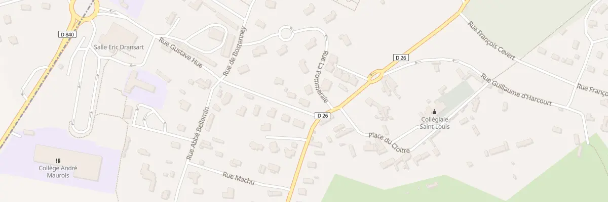 Plan du 15 Rue Gustave Hue à La Saussaye