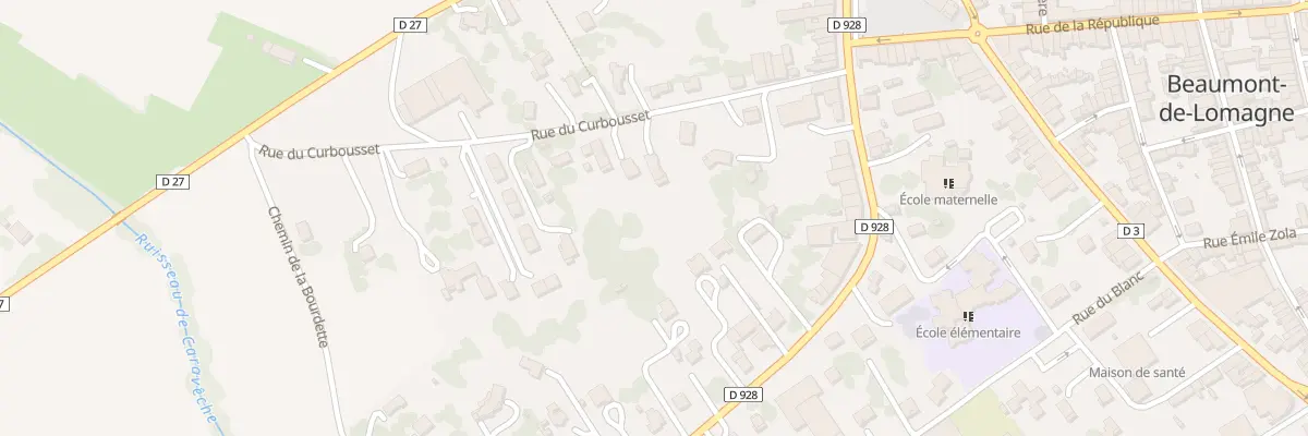 Plan du 183 Rue du Curbousset à Beaumont-de-Lomagne