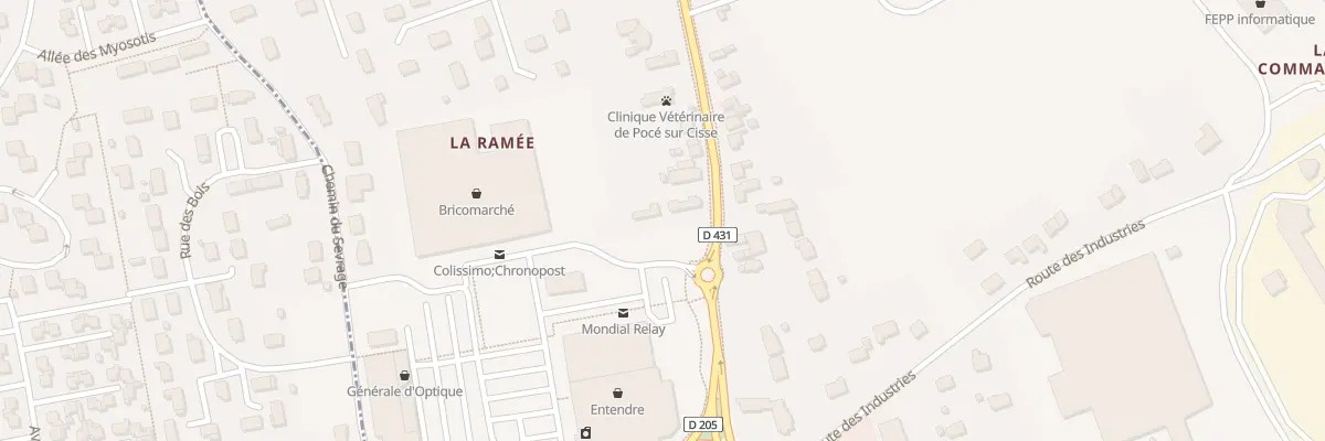 Plan du 18 Rte de la Gare à Pocé-sur-Cisse