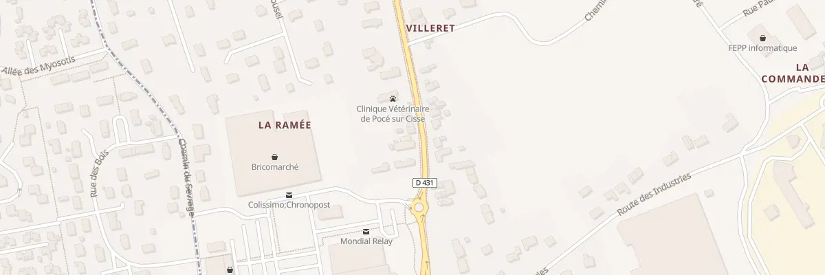 Plan du 12 Rte de la Gare à Pocé-sur-Cisse