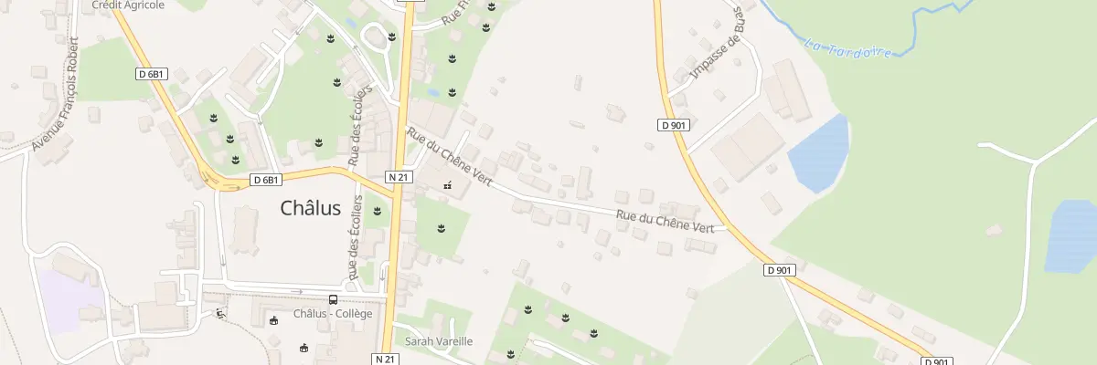 Plan du 14 Rue du Chêne Vert à Châlus