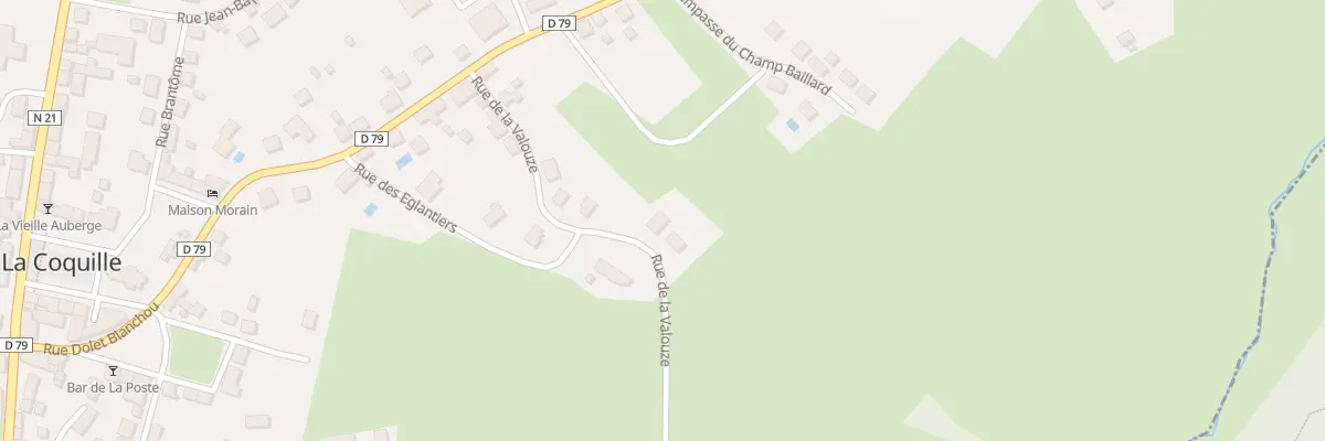 Plan du 46 Rue de la Valouze à La Coquille