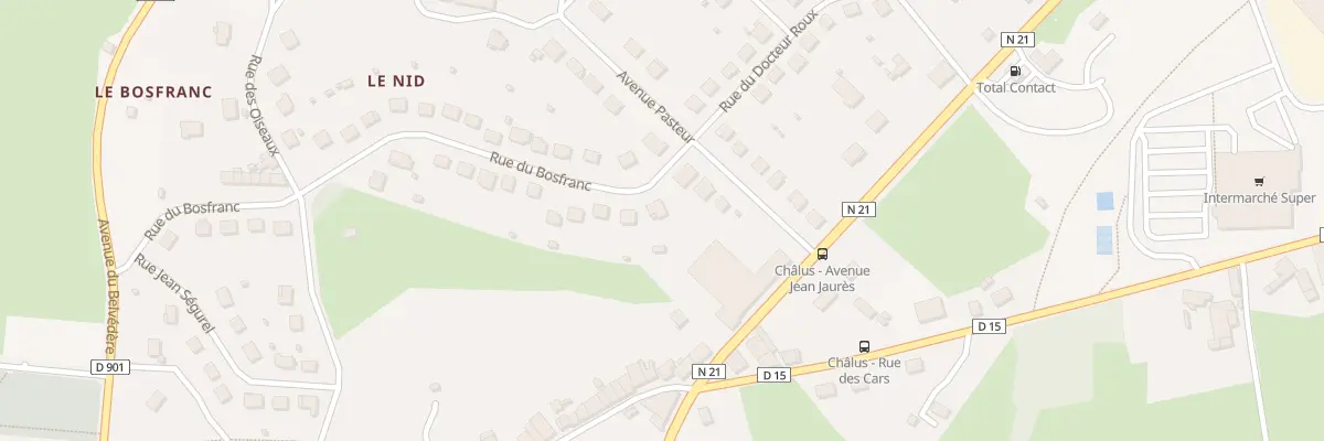 Plan du 1 Rue du Bosfranc à Châlus
