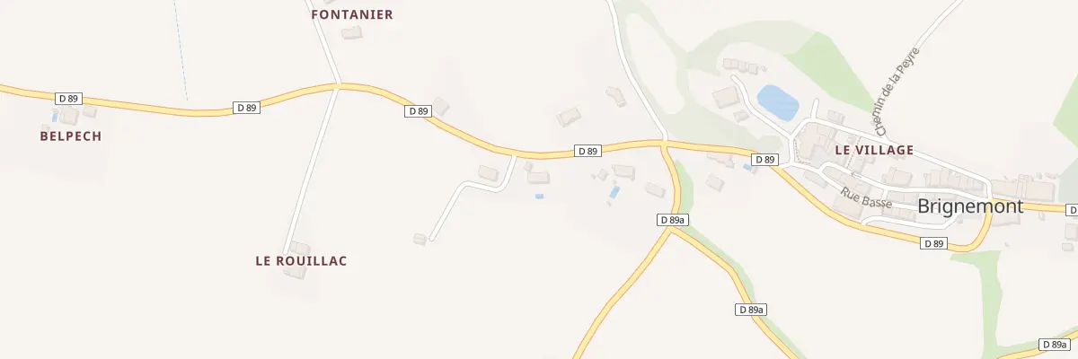 Plan du 9000 Rouillac et Empasquet à Brignemont