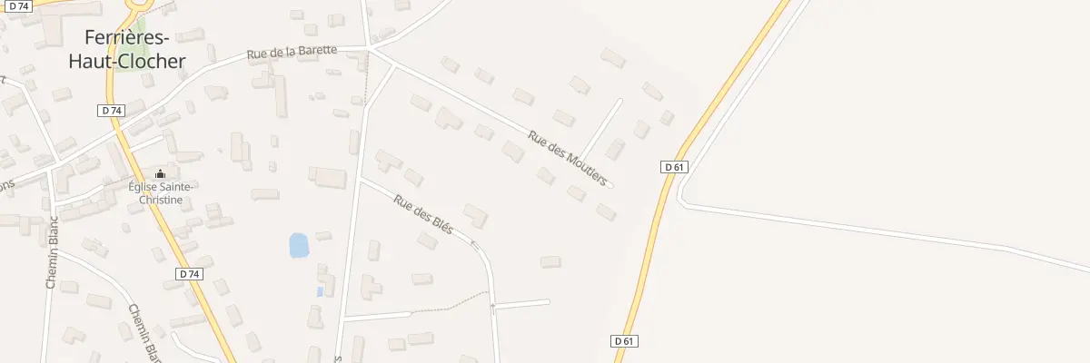 Plan du 26 Rue des Moutiers à Ferrières-Haut-Clocher