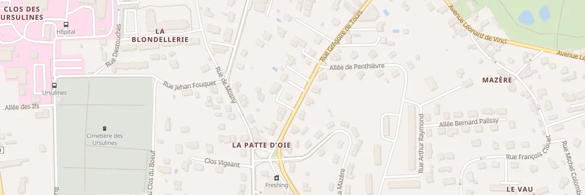 Plan du 26 Rue Grégoire de Tours à Amboise