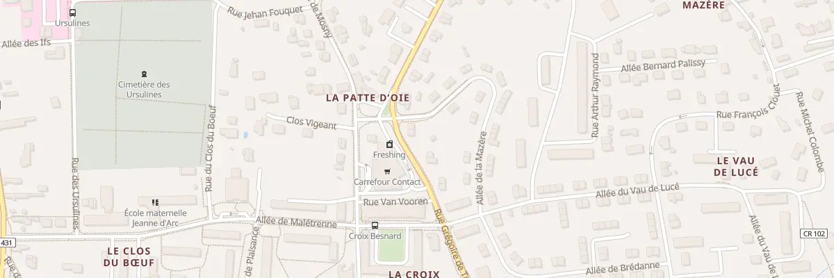 Plan du 43 Rue Grégoire de Tours à Amboise