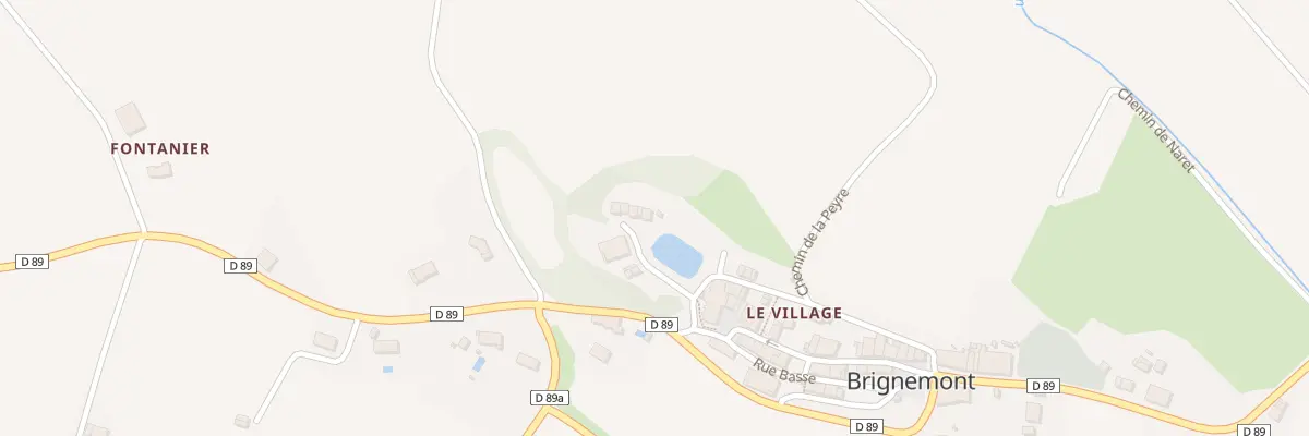 Plan du 90122 Le Village à Brignemont