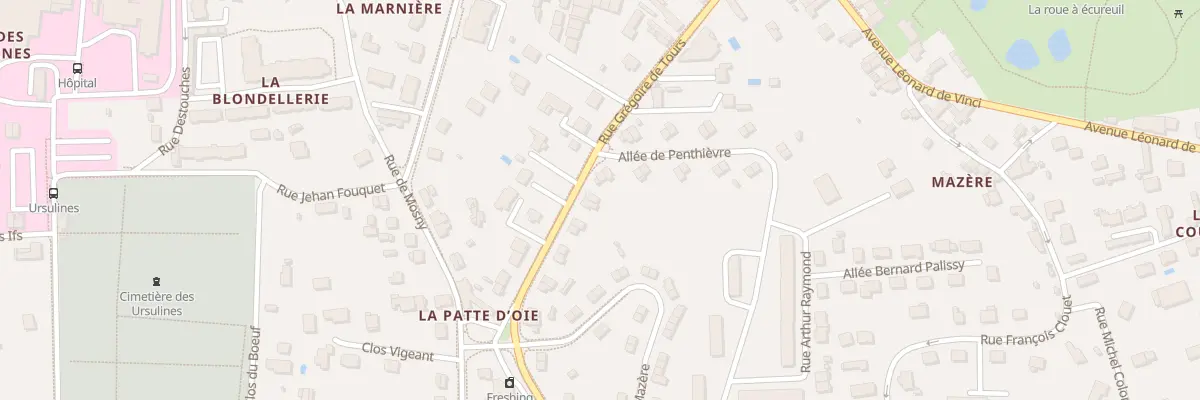 Plan du 25 Rue Grégoire de Tours à Amboise