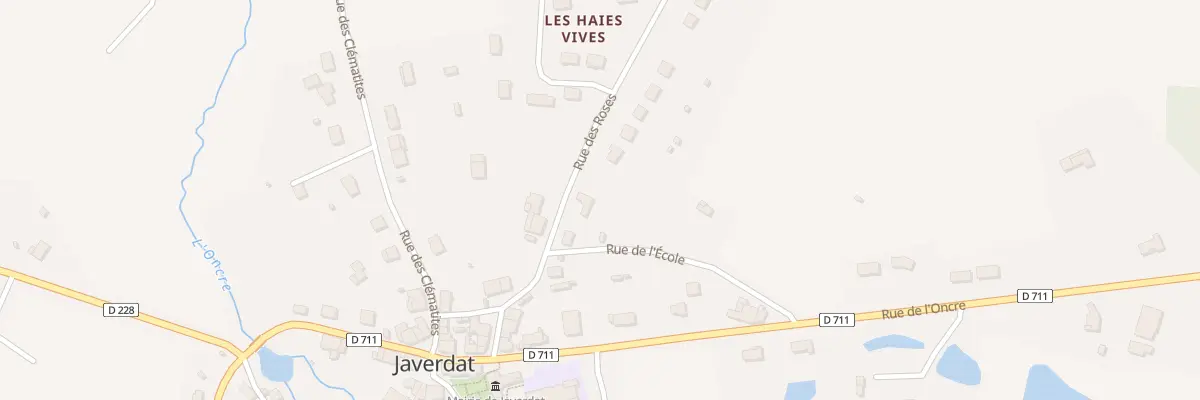Plan du 9 Rue des Roses à Javerdat