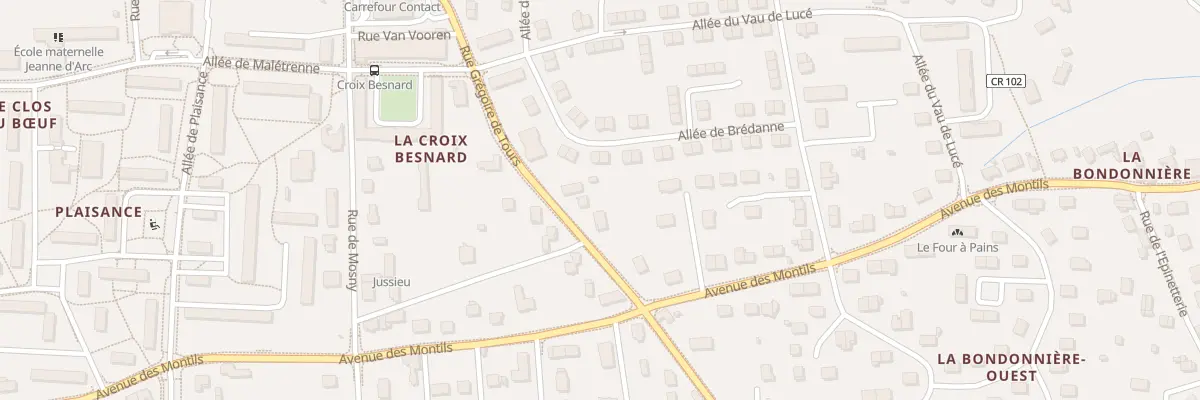 Plan du 57 Rue Grégoire de Tours à Amboise