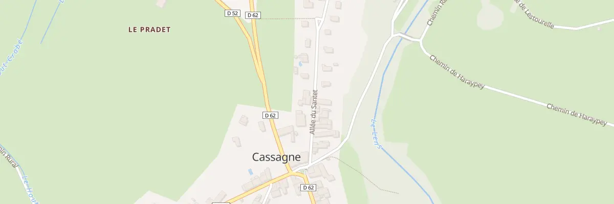 Plan du 5 All du Santet à Cassagne