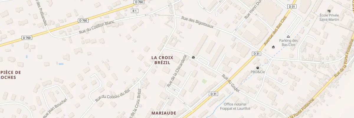 Plan du 33 Rue du Godet à Loches