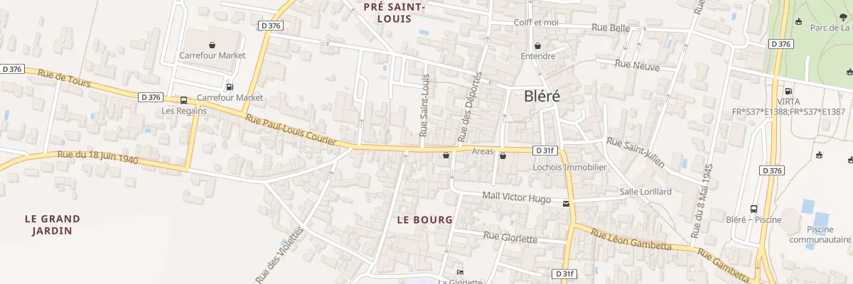 Plan du 9 Rue Paul Louis Courier à Bléré