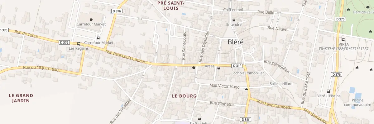 Plan du 7 Rue Paul Louis Courier à Bléré