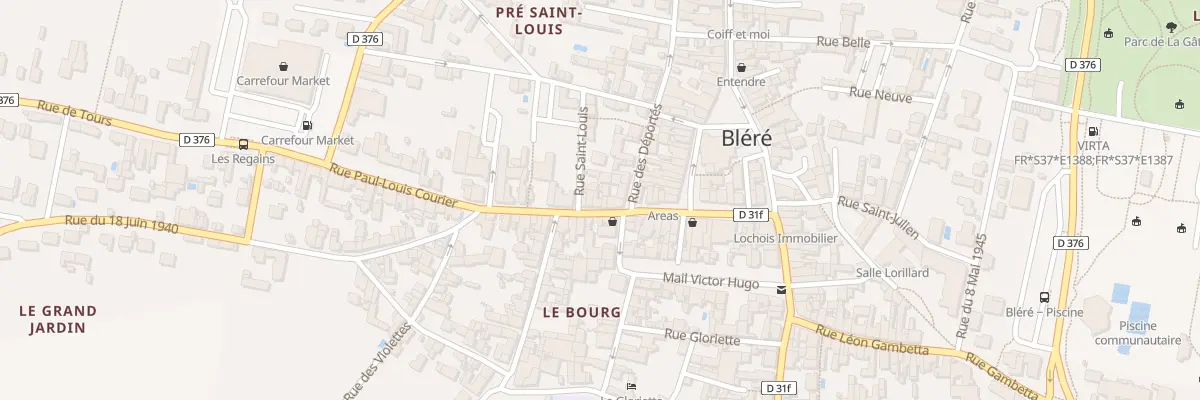 Plan du 5 Rue Paul Louis Courier à Bléré