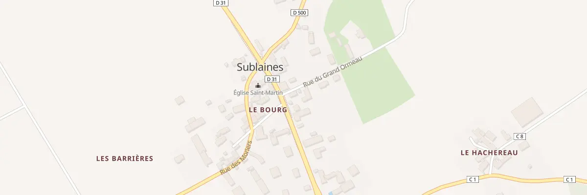 Plan du 2 Rue du Grand Ormeau à Sublaines