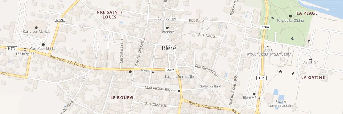 Plan du 2 Rue Rabelais à Bléré