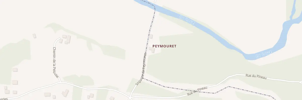 Plan du 90 Peymouret à Coulaures