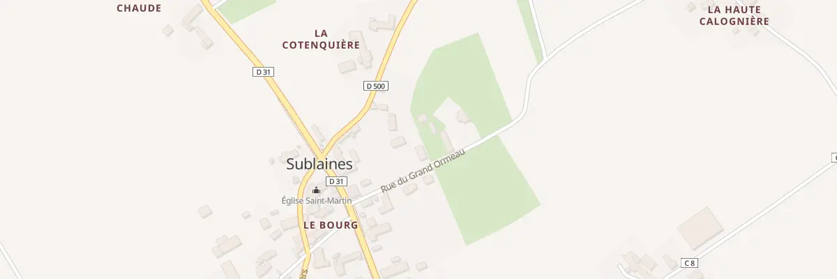 Plan du 5 Rue du Grand Ormeau à Sublaines