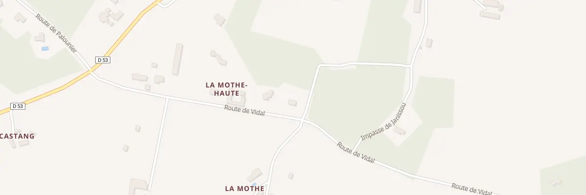 Plan de La Mothe Haute à Pays de Belvès