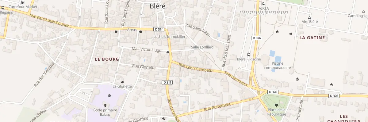 Plan du 8 Rue Gambetta à Bléré