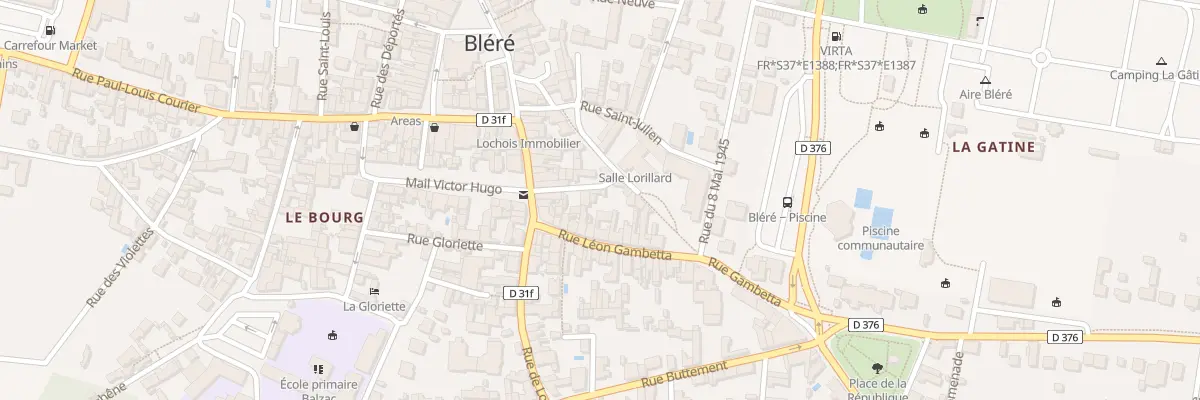 Plan du 12 Rue Gambetta à Bléré