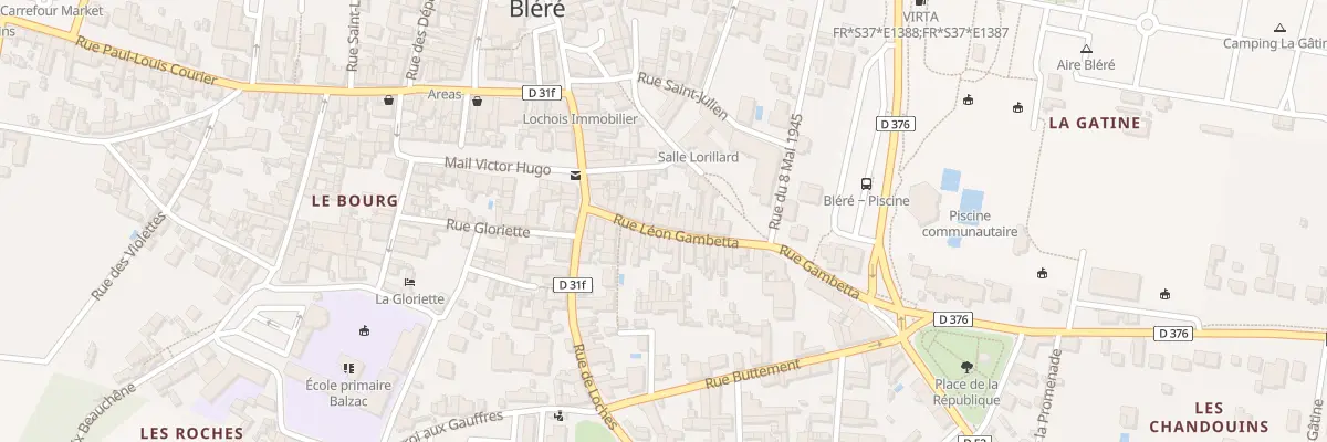Plan du 14B Rue Gambetta à Bléré