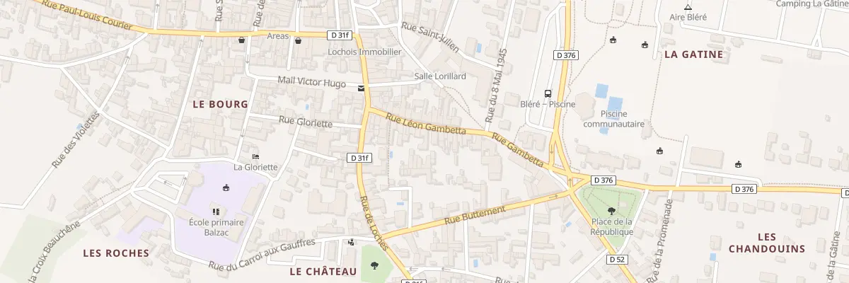 Plan du 23 Rue Gambetta à Bléré