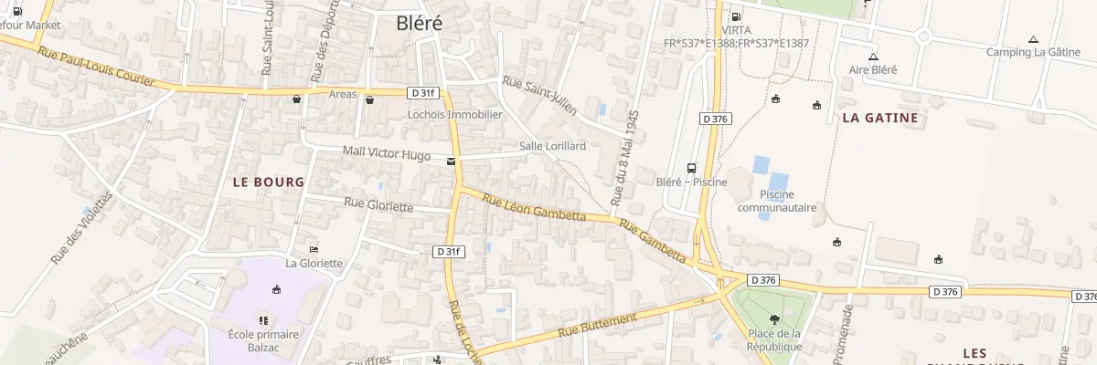 Plan du 18 Rue Gambetta à Bléré