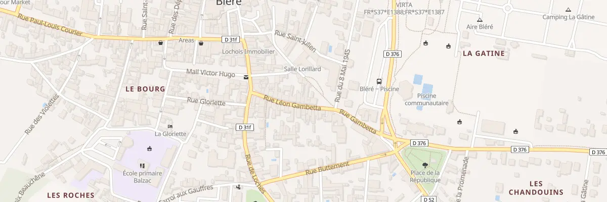 Plan du 20 Rue Gambetta à Bléré