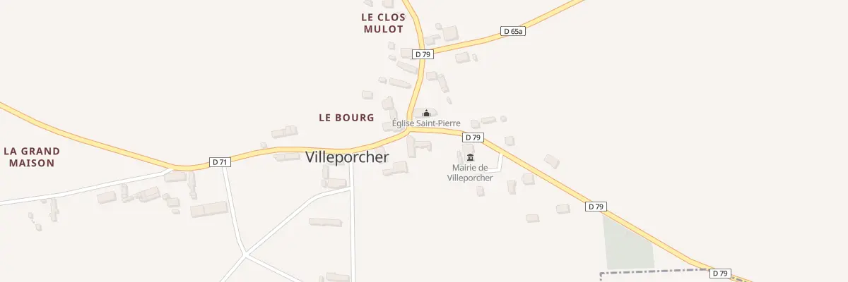 Plan du 3 Le Bourg à Villeporcher