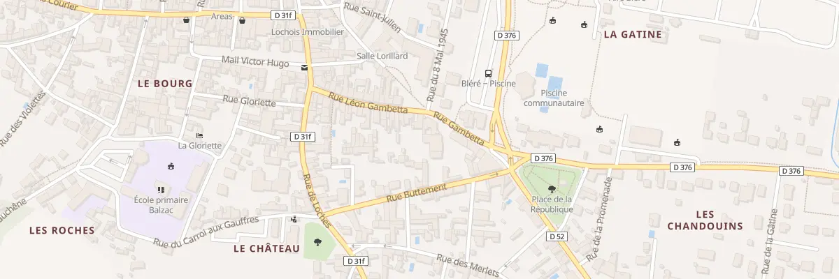 Plan du 37 Rue Gambetta à Bléré
