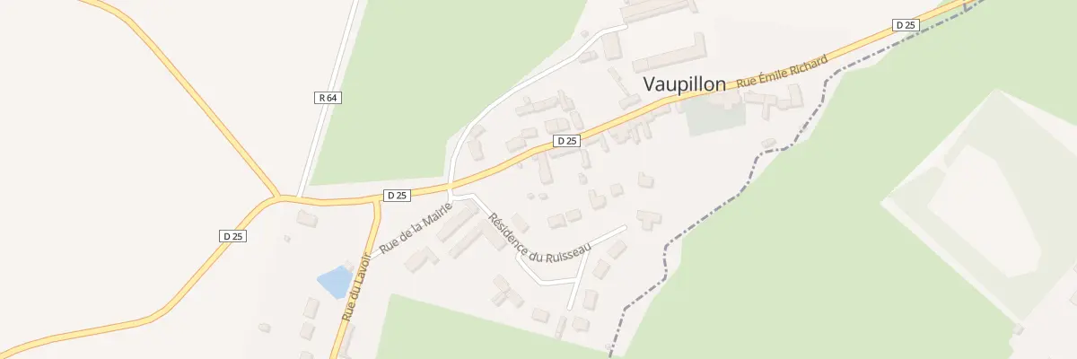 Plan du 25 Rue Emile Richard à Vaupillon
