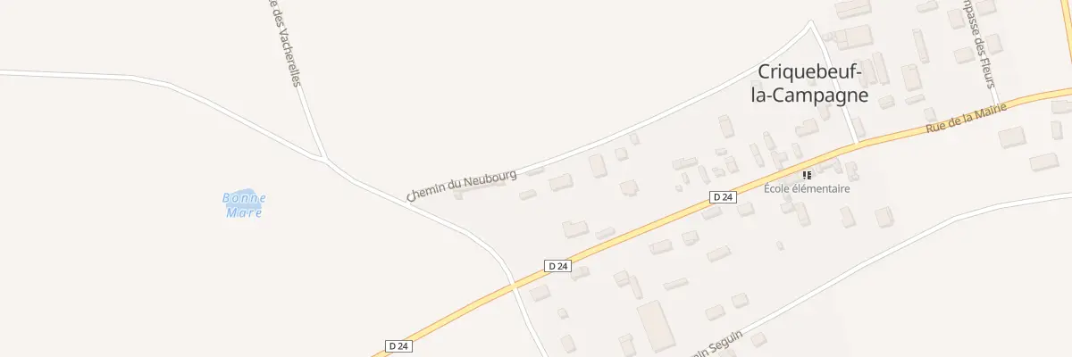 Plan du 2 Rue de la Mairie à Criquebeuf-la-Campagne