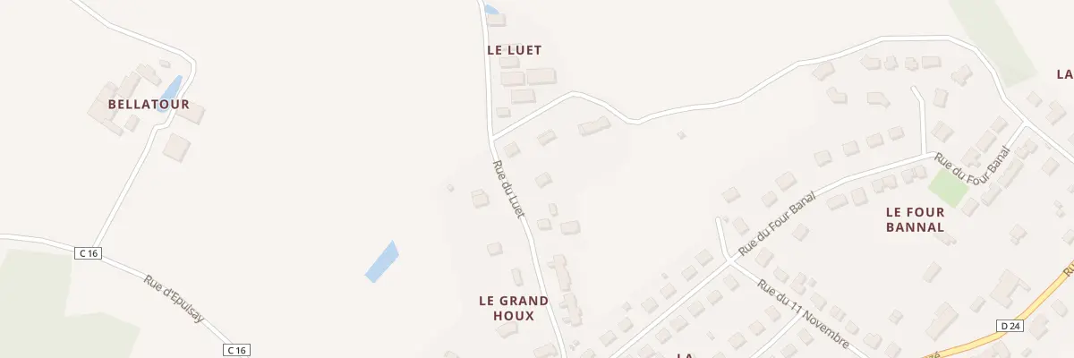 Plan du 16B Le Luet à Azé