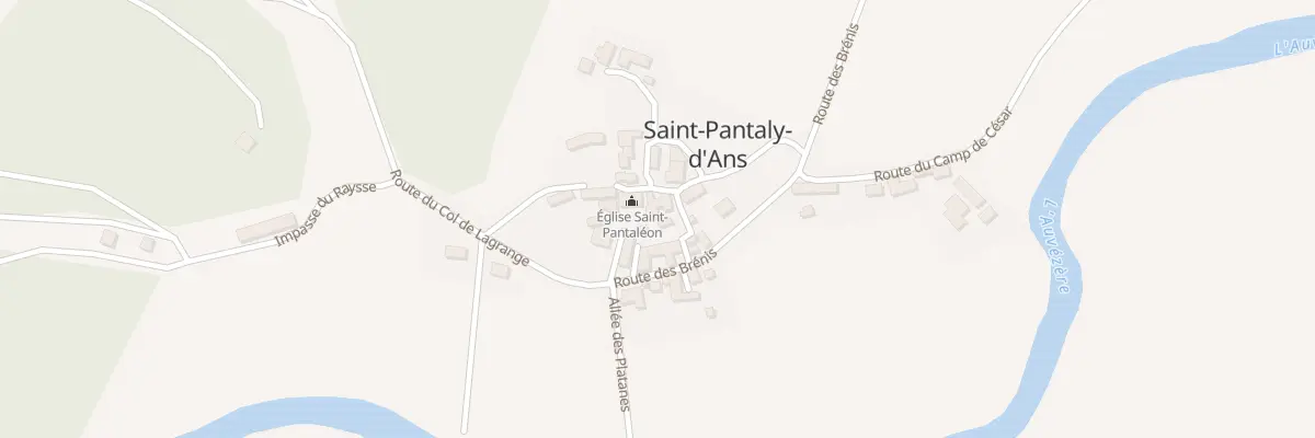 Plan du 12 Le Bourg Saint Pantaly à Cubjac-Auvézère-Val d’Ans