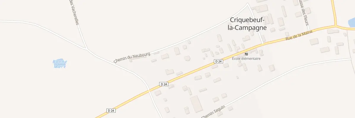 Plan du 9001 Rue de la Mairie à Criquebeuf-la-Campagne