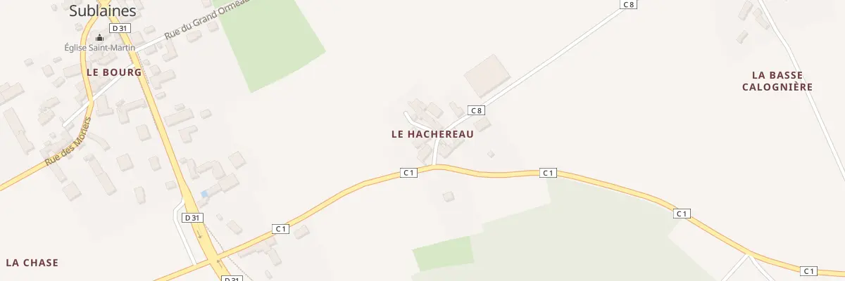 Plan du 3 Le Hachereau à Sublaines