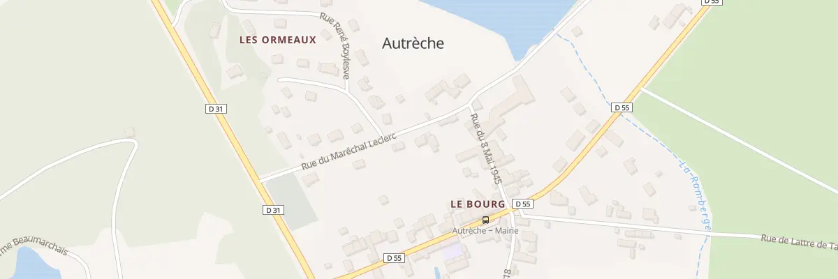 Plan du 10 Rue du Mal Leclerc à Autrèche