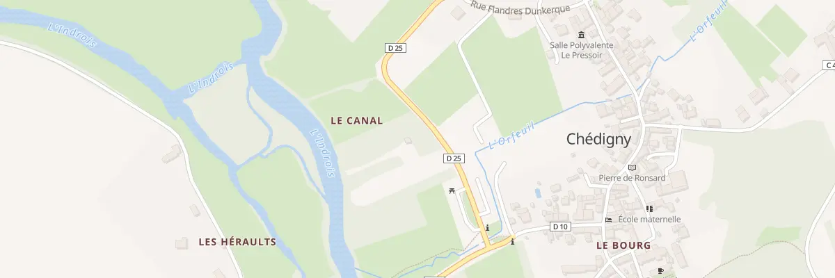 Plan du 245 Le Canal à Chédigny
